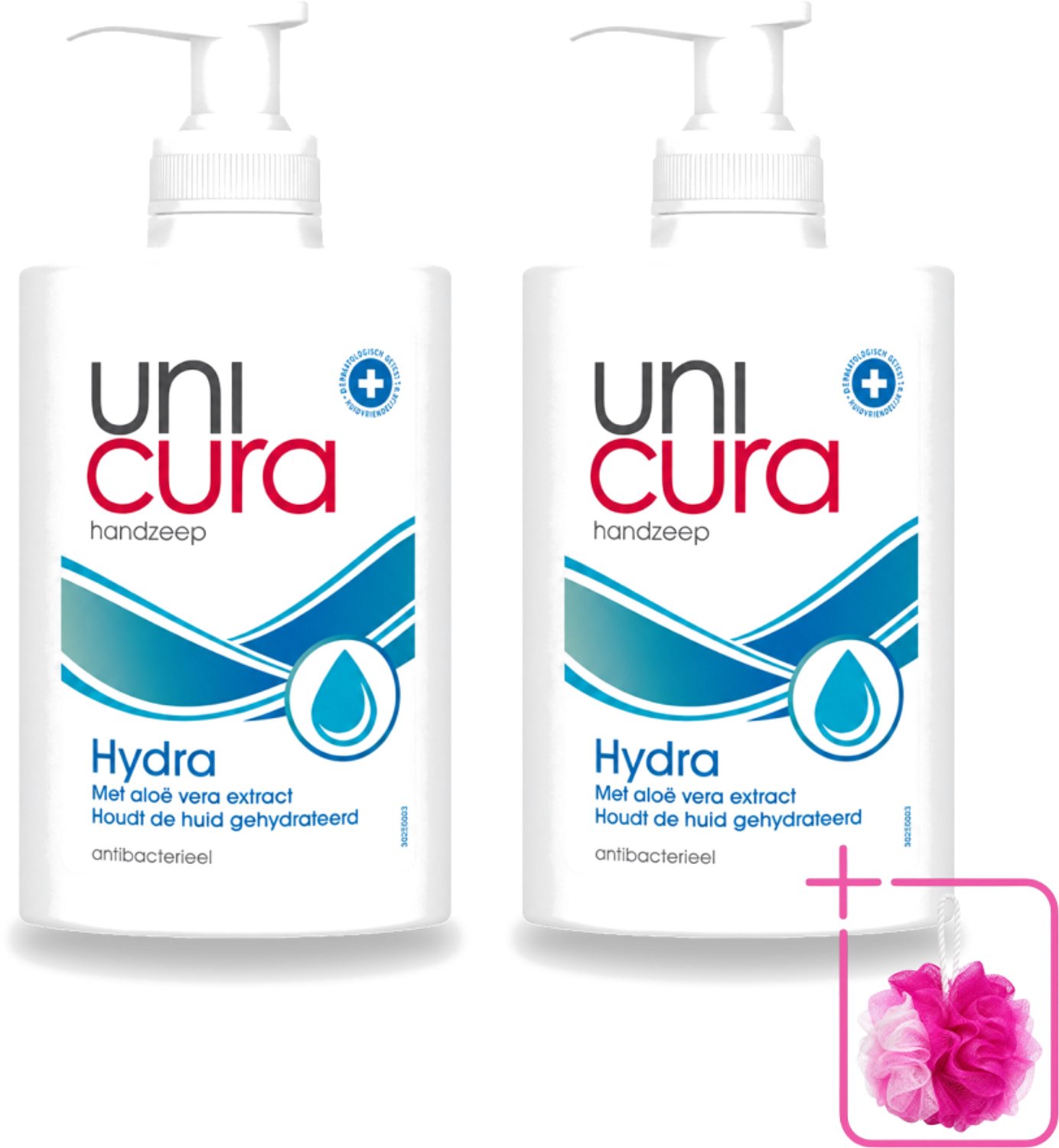 2 x Unicura - Vloeibare Zeep Hydra - Hydraterend - 250 ml - Bulkverpakking - Handzeep - Douchemop - Hydra