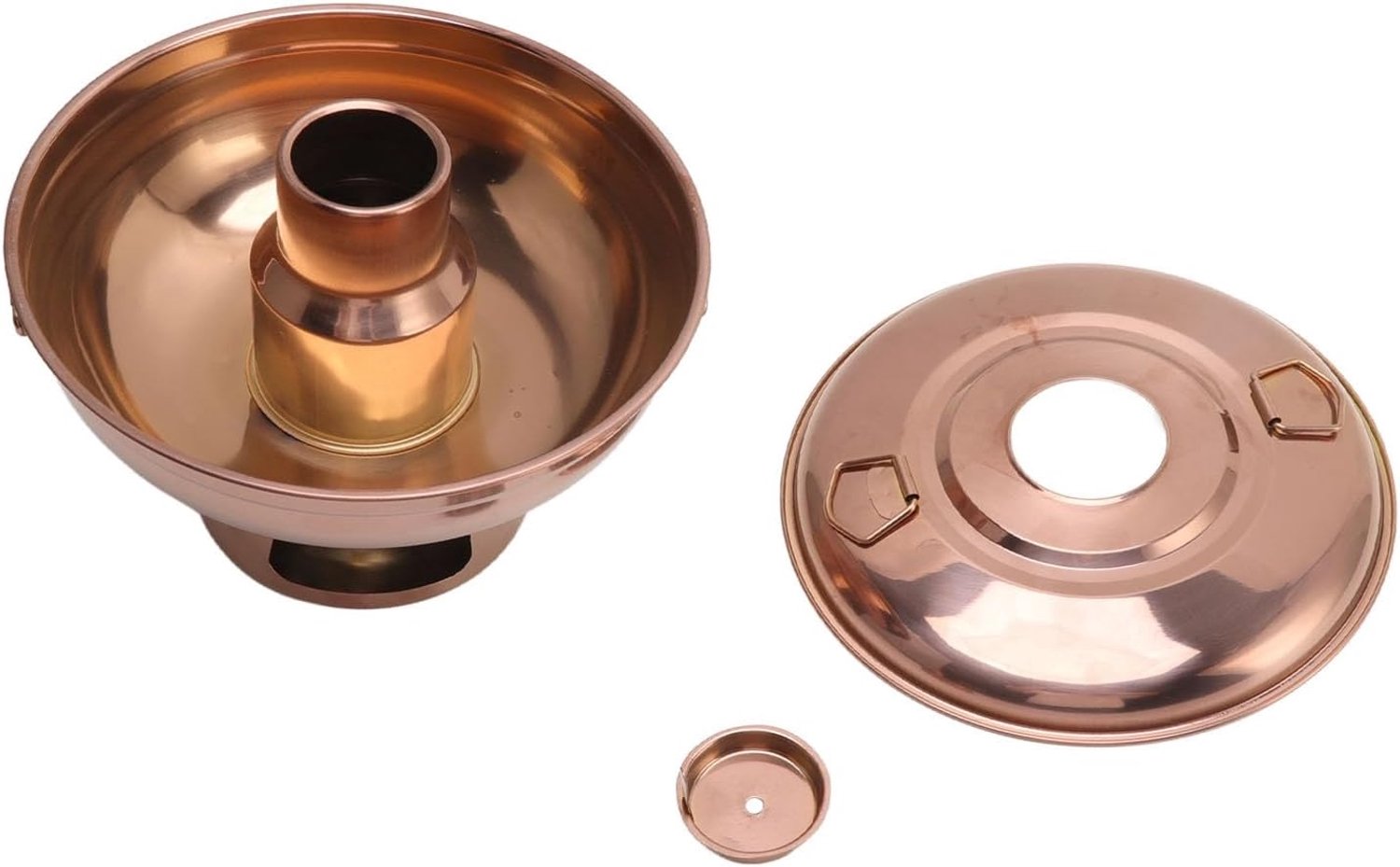 Chinese Houtskool Hete Pot Roestvrijstalen Hotpot rosé Goud 23 Cm Lichtgewicht Snelle Verwarming Multi -fornuis Compatibel met Versterkte Handgrepen voor Buffettenpartijen