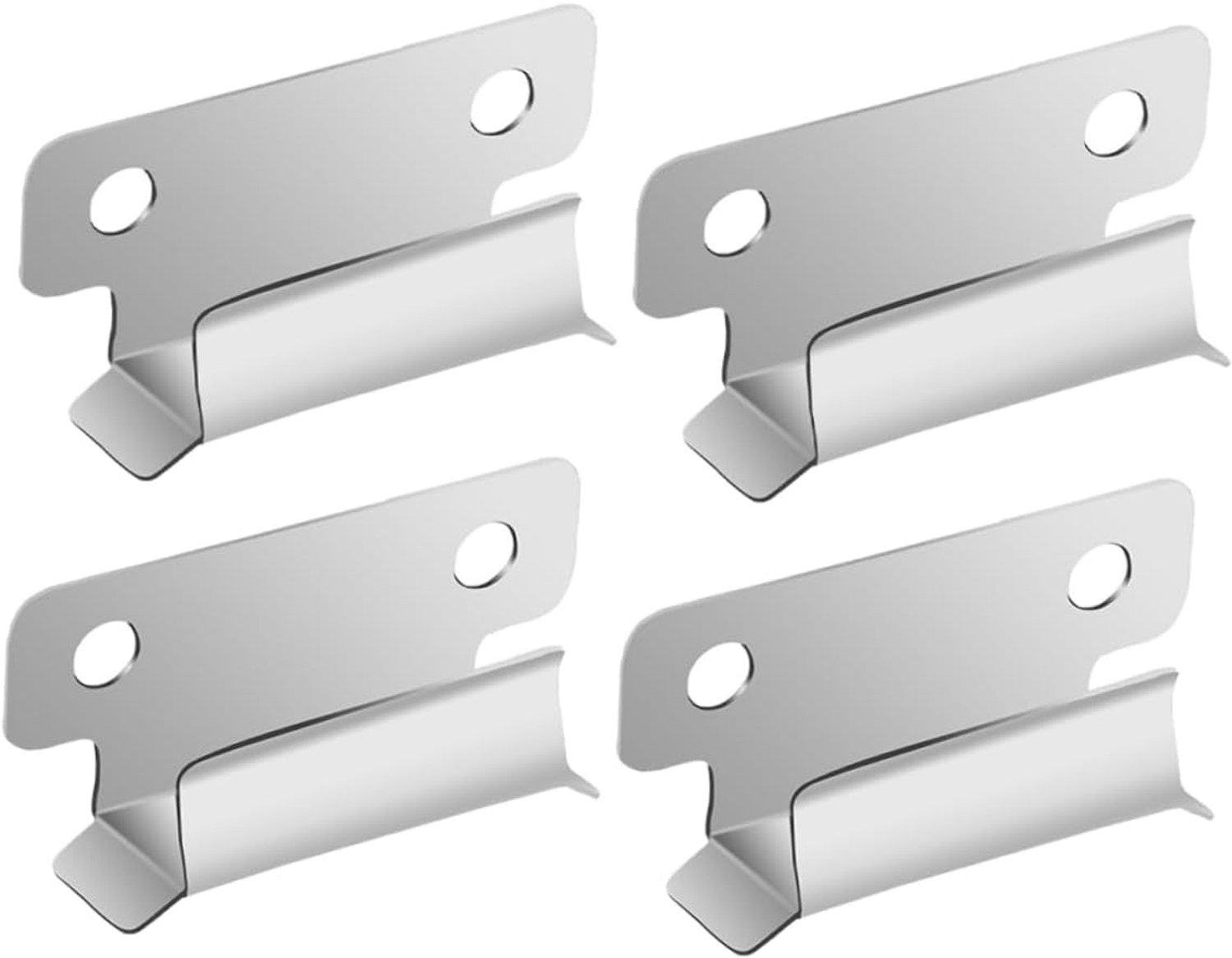 1 Set 3d -printerarmatuur Repareren Maat Bouwen Clips Bedclip Bedklemmen Hot Bed Glasklem Platformklem Voor Glazen Bed Glazen Platformklemmen Roestvrij Staal Zilver 4 Stuks