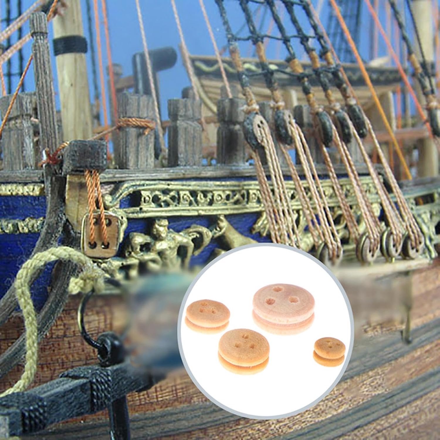 Houten Katrol Draagbare 20x Miniatuur Tuigblokken van Hout