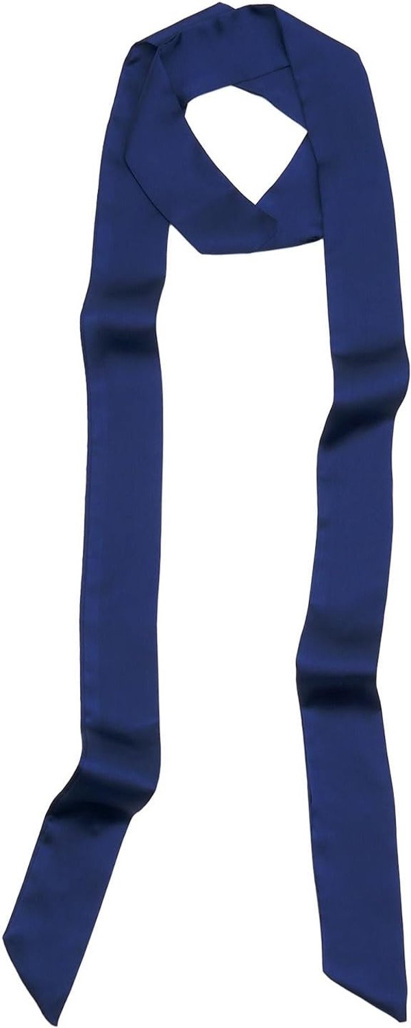 Neck Scarf Solid Color Satin Scarf Skinny Neckerchief for Women Wallet Wrap Handle Satin Belt - ShopVlot