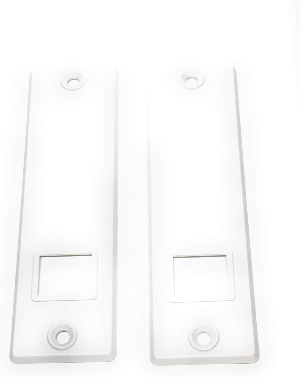 2x cover plate (screen) with hole spacing 13 cm white for inlet belt winder 14 mm belt - ShopVlot