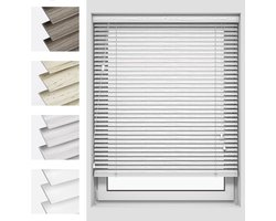 Houtlook jaloezieën - PVC-raambekleding - Lichtregeling - Privacy - Vochtbestendig - UV-bestendig - 90 x 250 cm