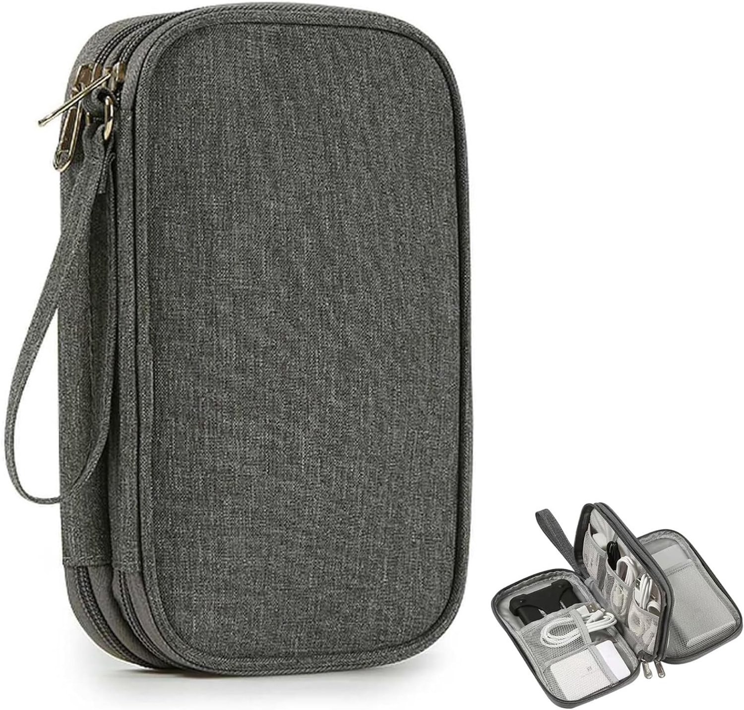 Draagbare waterdichte kabelorganizer voor elektronische accessoires, tech bag en oplader organizer voor onderweg