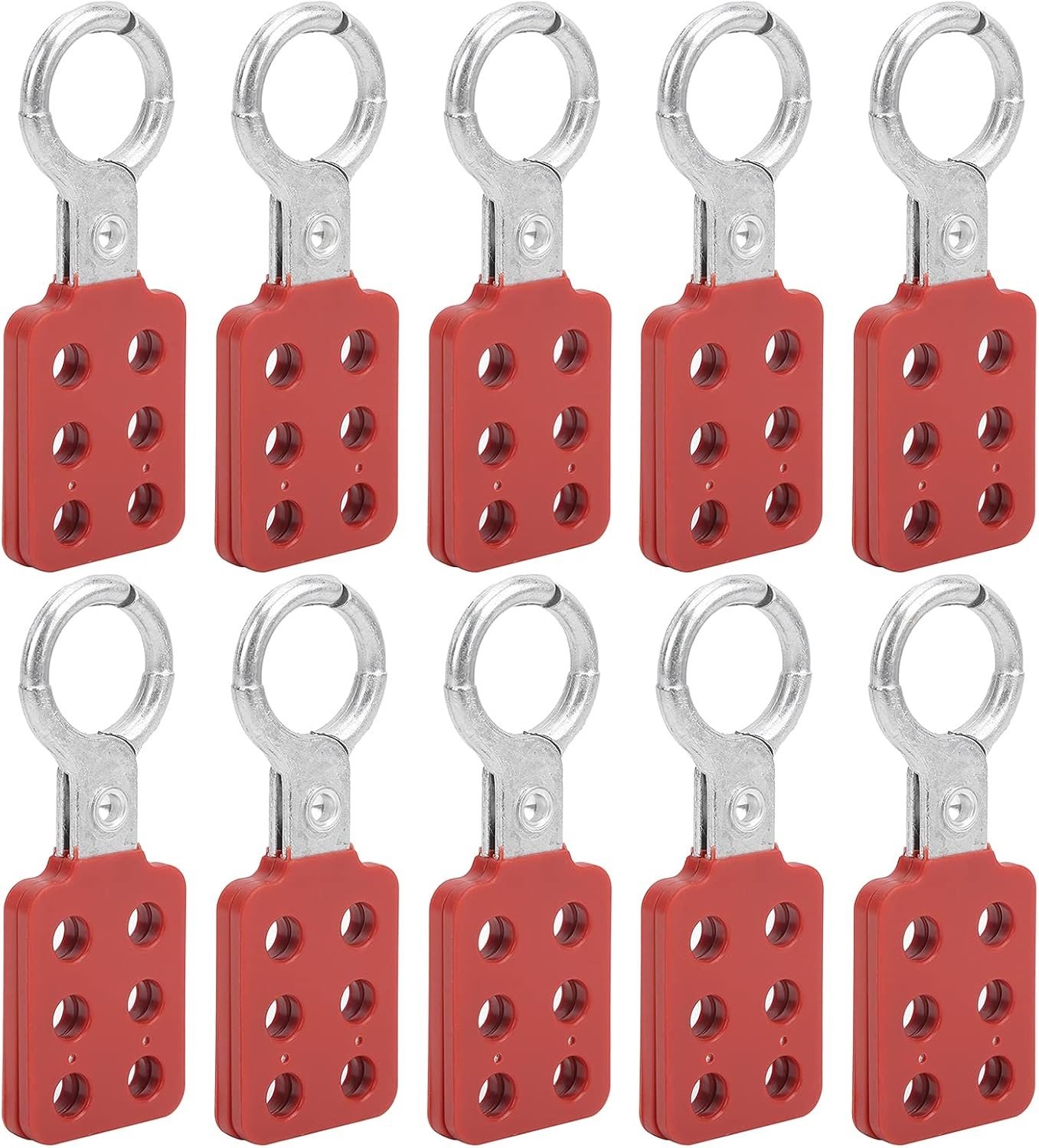 Veiligheidsbeugel met 6 gaten en vergrendelmechanisme, Nylon handvat en aluminium haak voor energiecontrole in industrie, chemie en elektriciteit