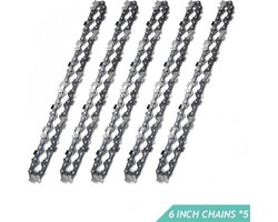 x 6-inch kettingen, stalen kettingzaagkettingen, 6-inch mini-kettingzaag, elektrische kettingzaag, gemotoriseerde kettingzaag, aluminium kettingzaag, accessoires geschikt voor kettingzagen
