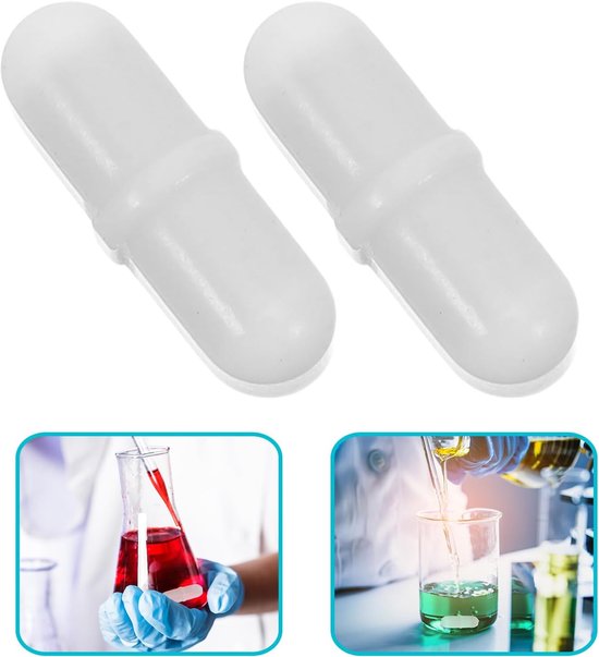 20 Stuks Laboratorium Magneet Roerstaafjes X Hittebestendig Plastic Magnetische Roerstaaf voor Vloeistoffen met Stille Werking Geschikt voor Chemie Wetenschappelijk Onderzoek — afbeelding 5