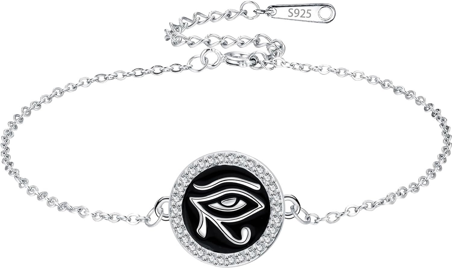 Armband Zilveren Voor Dames, Armband Ketting Armbanden Voor Vrouwen, Witte Blauwe Groene Zirkoon Zilveren Damesarmband, Verstelbare Viking Armbanden Dames, Met Geschenkdoos