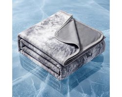 Topcee Koeldeken voor nachtelijke transpiratie, decoratieve tie-dye, absorbeert warmte om koel te blijven tijdens warme nachten, Q-Max 0,5 dekens voor warme slapers, ultra-coole lichtgewicht bankdeken