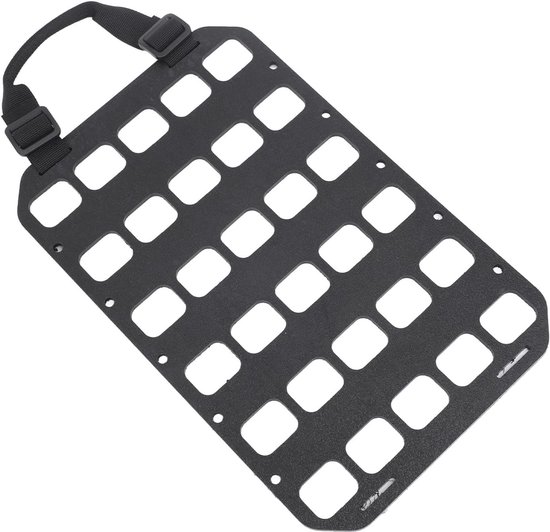 Molle Organizer Paneel Zwart met Handvat, Polypropyleen Vaste Gaten Ontwerp voor Muur Koffer Backpack — afbeelding 5
