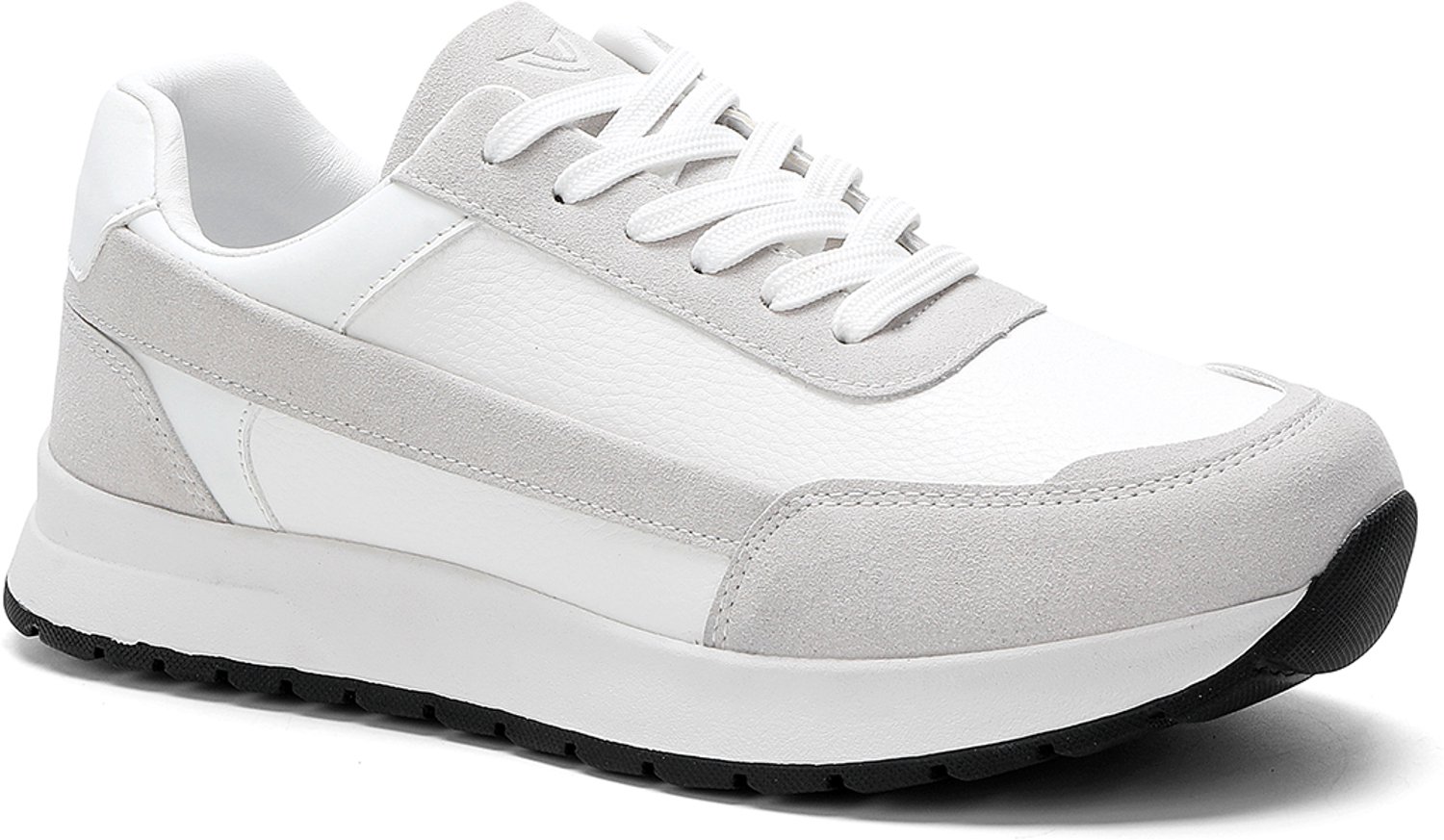 Vinto® Heren Schoenen - Lichtgewicht Sneakers - Nette Schoenen - Rubberen Zool - Met Veters - Wit - Maat 44