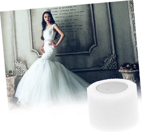 2 Stuks Diy Tulle Rolls Wit Organza Stof voor Bruiloftdecoratie Tutu Rok Bows Ambachtelijke Verpakkingen Duurzaam Lichtgewicht — afbeelding 5