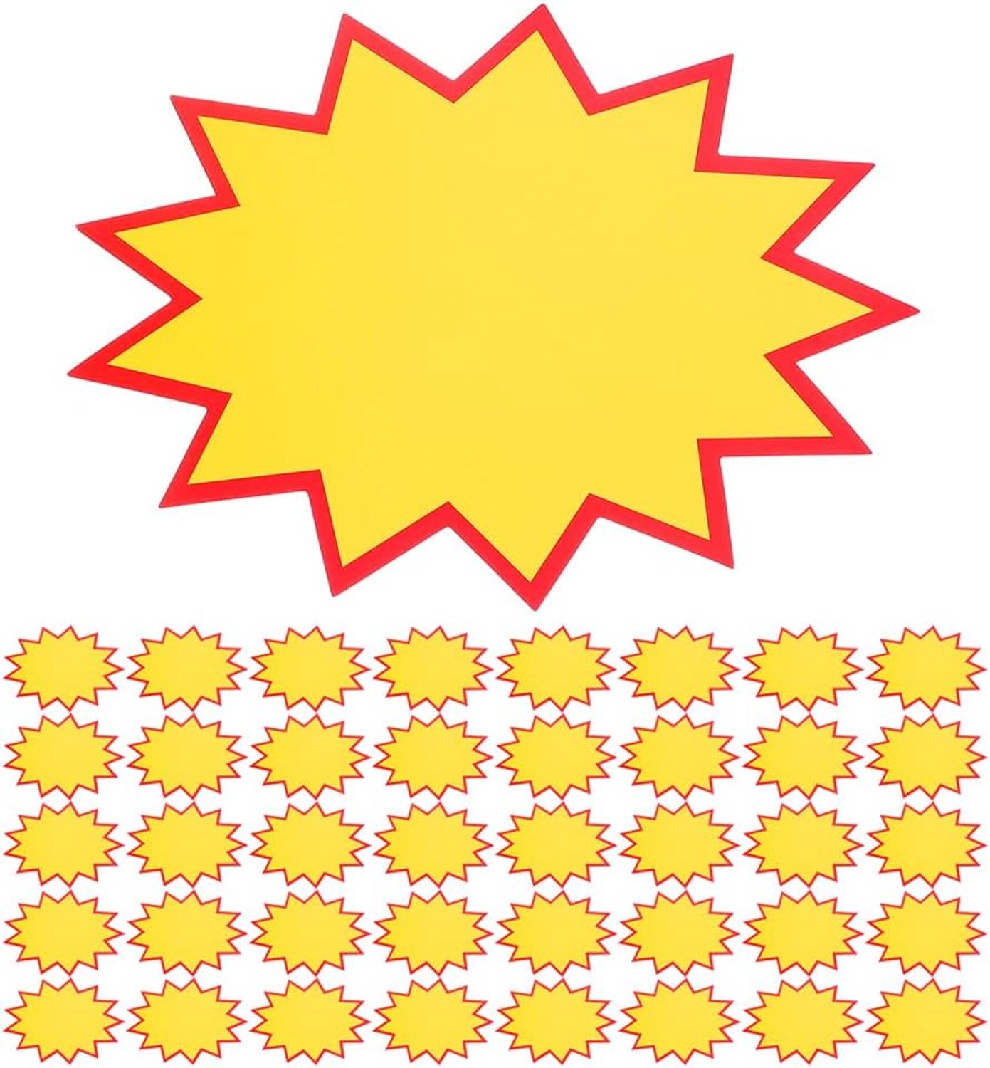Happyyami 300 stuks winkelprijskaartjes: prijskaartjes en markers voor merchandise - sterverkoopborden voor winkeldisplays - afdrukbare etiketten voor klasactiviteiten