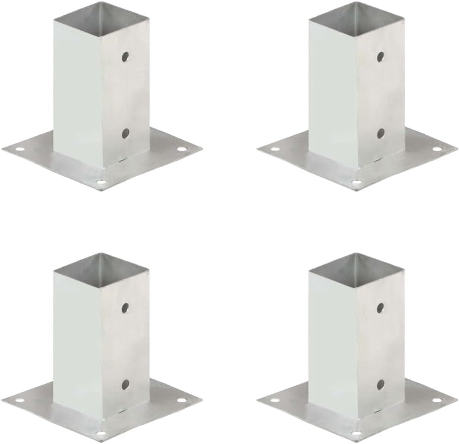Paalanker 4 stuks verzinkt metaal 71 mm