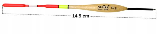 Shark Doorvoer Spławik Balsa 1.0g - 14.5cm — afbeelding 3