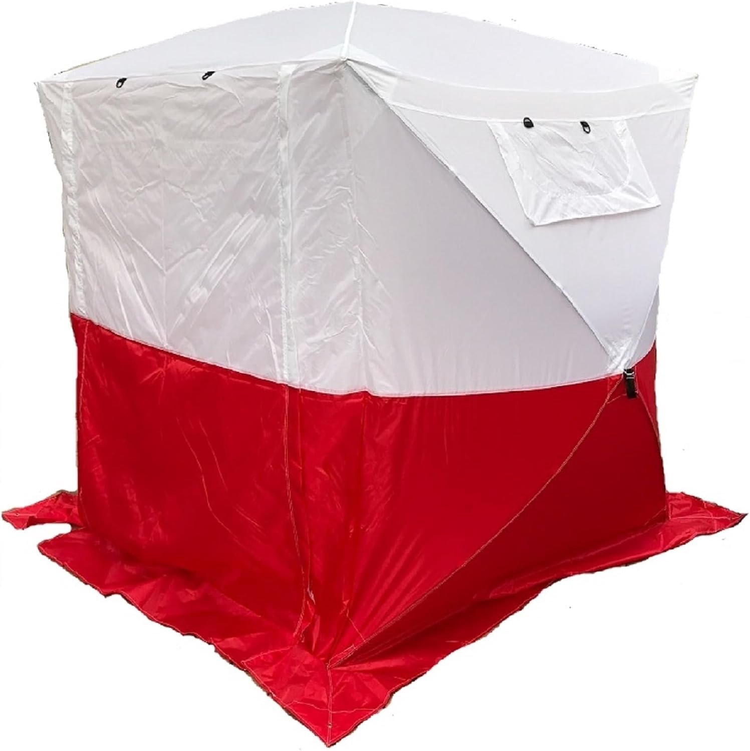 Bouwtent, montagetent, vouwtent, bouwplaatstent, pop-up tent, tent rood/wit