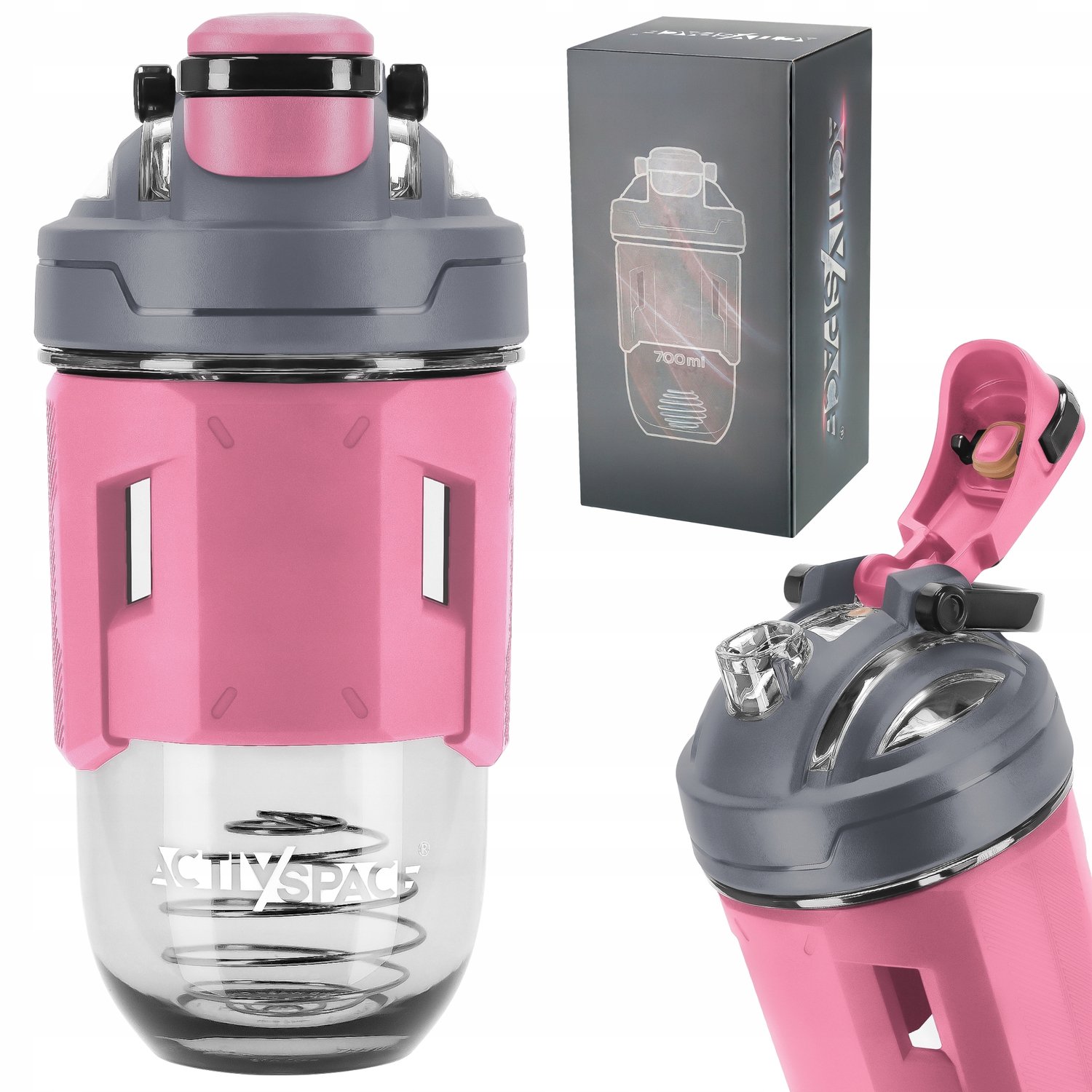 Activ/Space Shaker 700ml Tritan BPA-vrij - Roze Sportfles