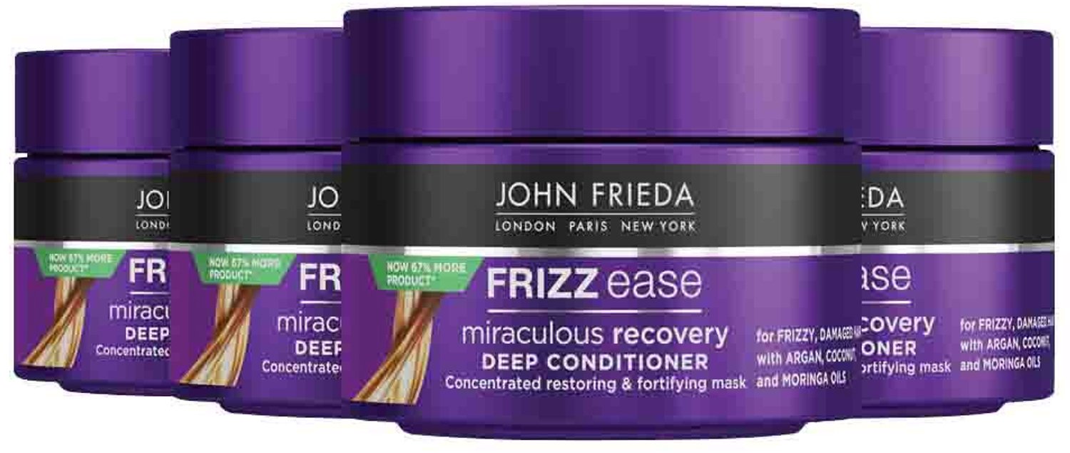 John Frieda - Frizz Ease Miraculous Recovery Haarmasker - 4 x 250 ml - Voordeelverpakking