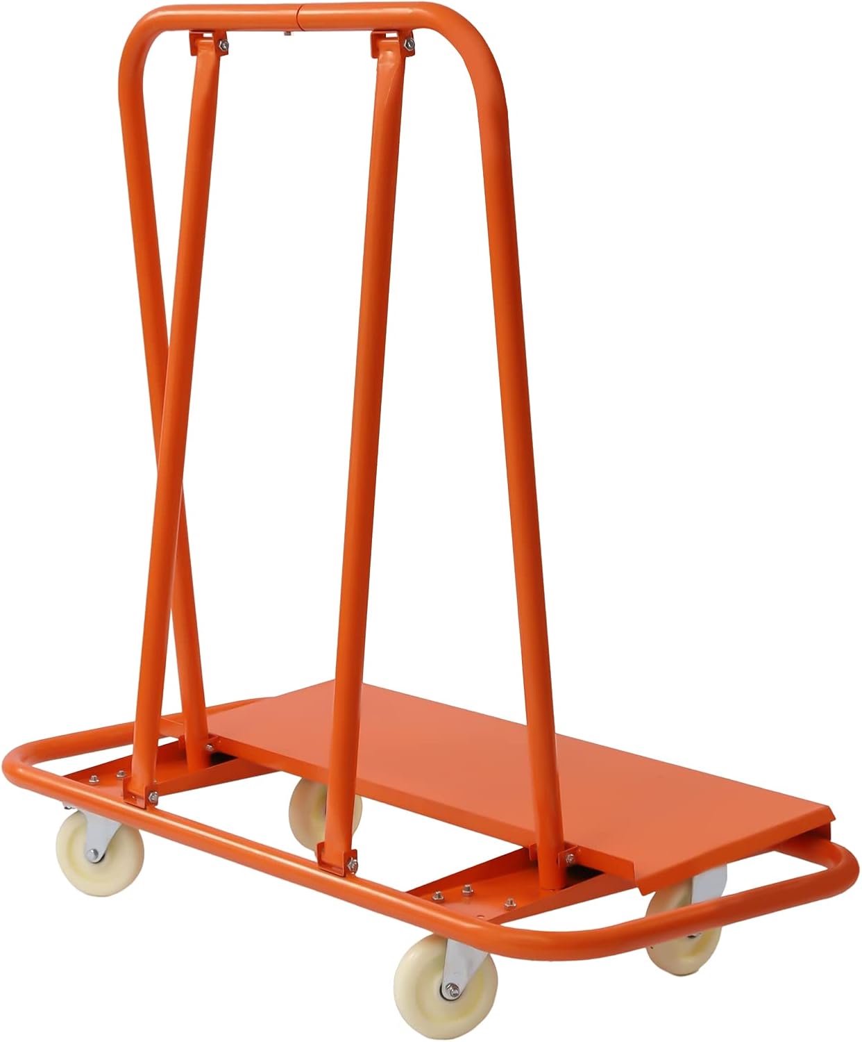 Plaatwagens, plaatwagens, transportwagen met 4 wielen, transport van gipsplaten, houten en gipsplaten, transporthulp, droogbouw rolwagen (1600 lb, 725 kg)