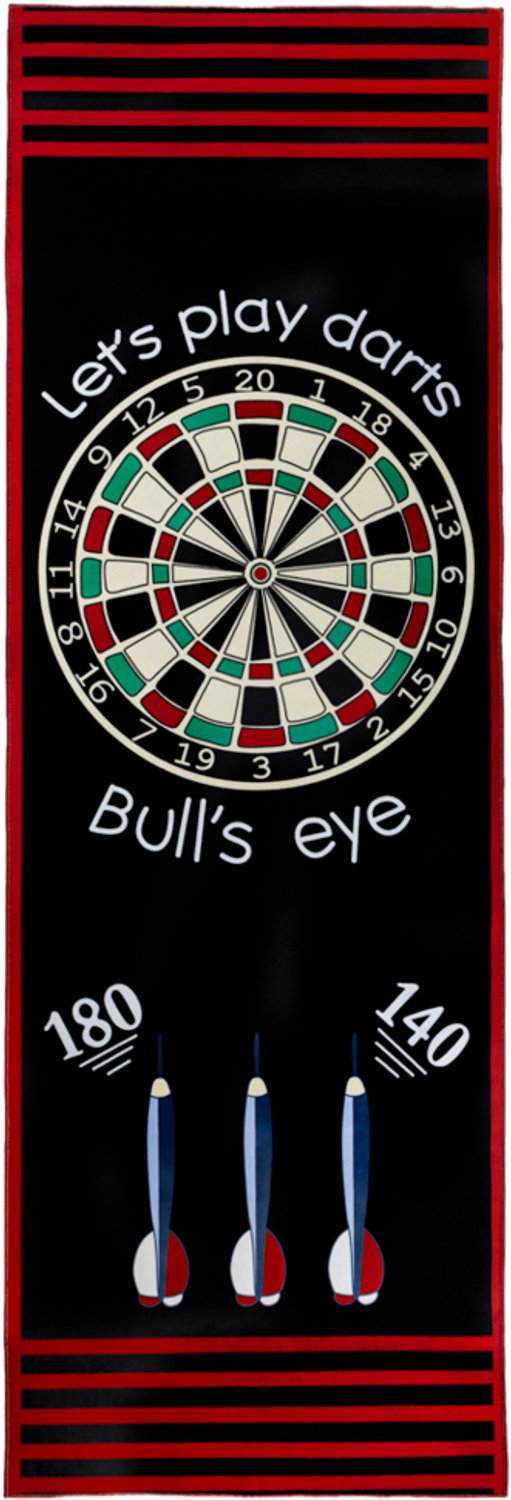 Speelkleed Darts Black 79 x 237 cm - Dartmat - Speelmat - Vloerkleed - Polyester - Antislip
