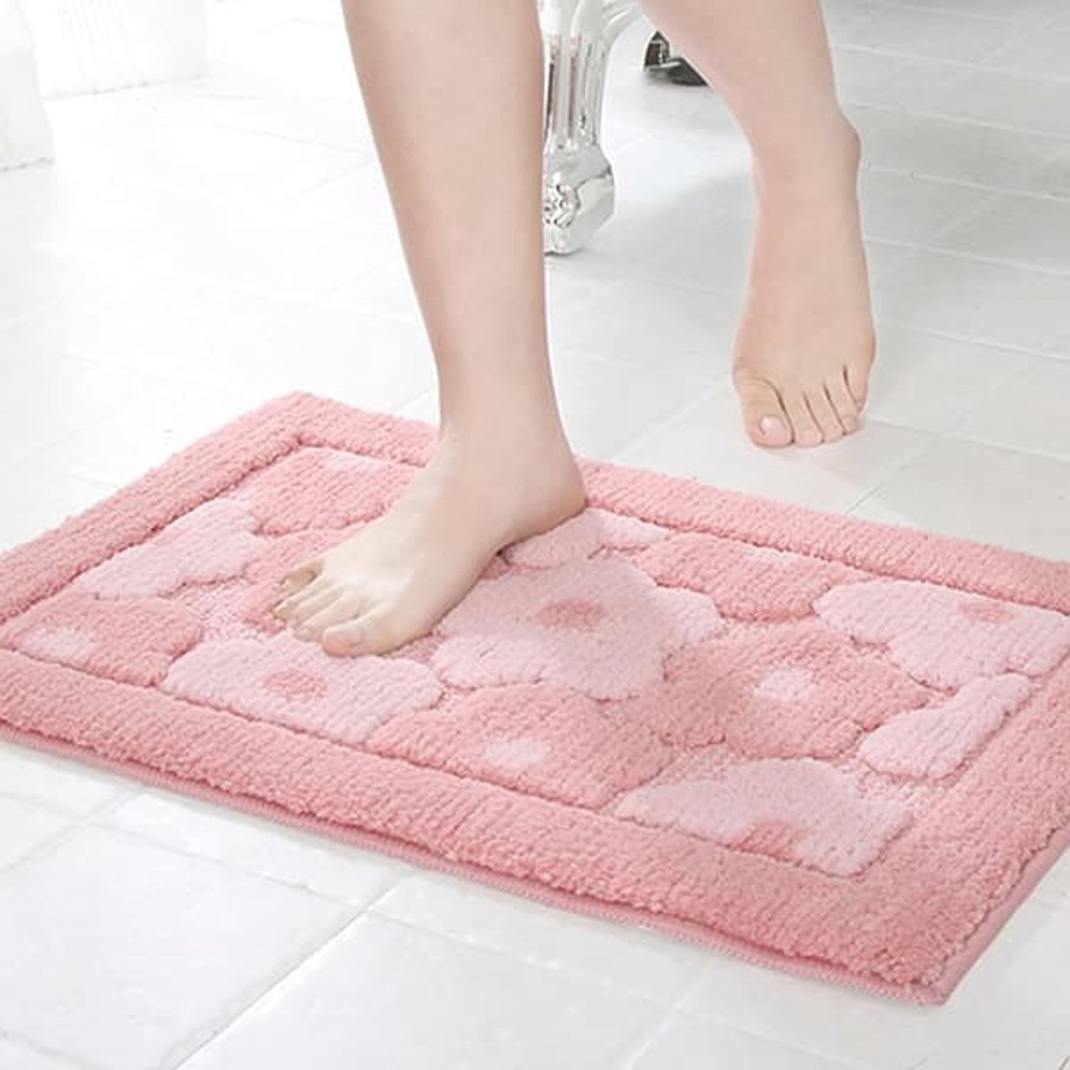 Antislip badmat - Douchemat met bloemenprint - Antislip badmat - Badmat - Badmattenset - Antislip badmat voor in bad - Badmatten - 40*60cm