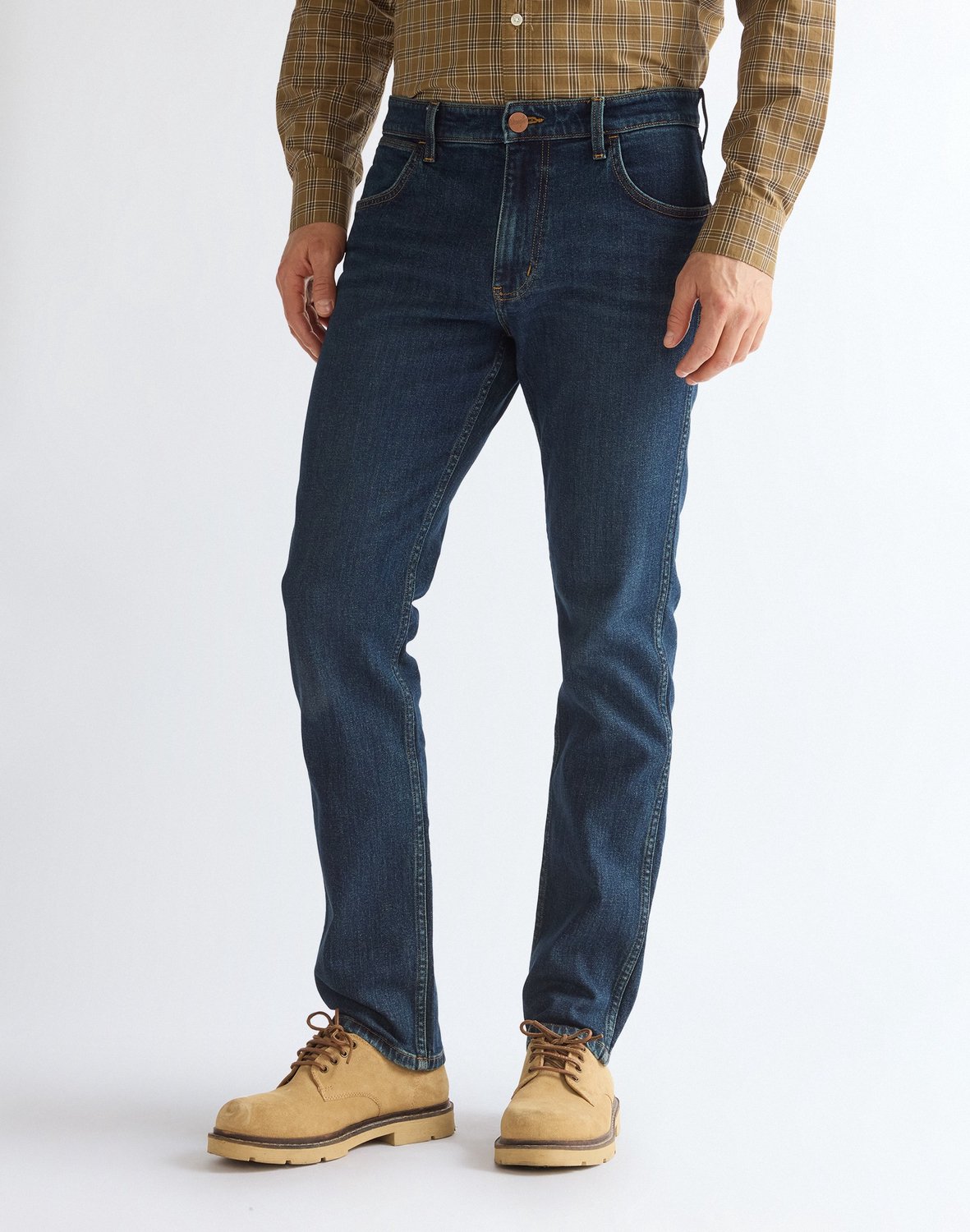 Wrangler heren spijkerbroek Greensboro Rush Regular Fit Blauw