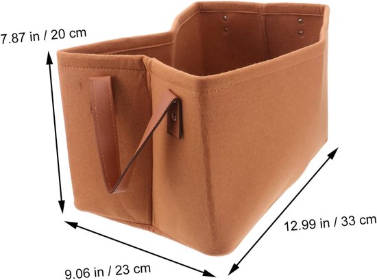 1stuk Opbergbasket Van Vilt Handige Stijlvolle Opbergmand Voor Huisgebruik Voor Kinderkamer Badkamer Woonkamer Bruin Met Handvat Voor Eenvoudig Gebruik — cadeau in Cadeau-ideeën - foto 8