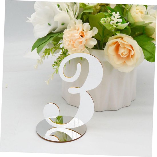 10stuks Acryl Tafelnummer Kaarten Modern Design Voor Bruiloft Verjaardag Feest Eenvoudig Te Reinigen Voor Banquets Evenementen — afbeelding 3