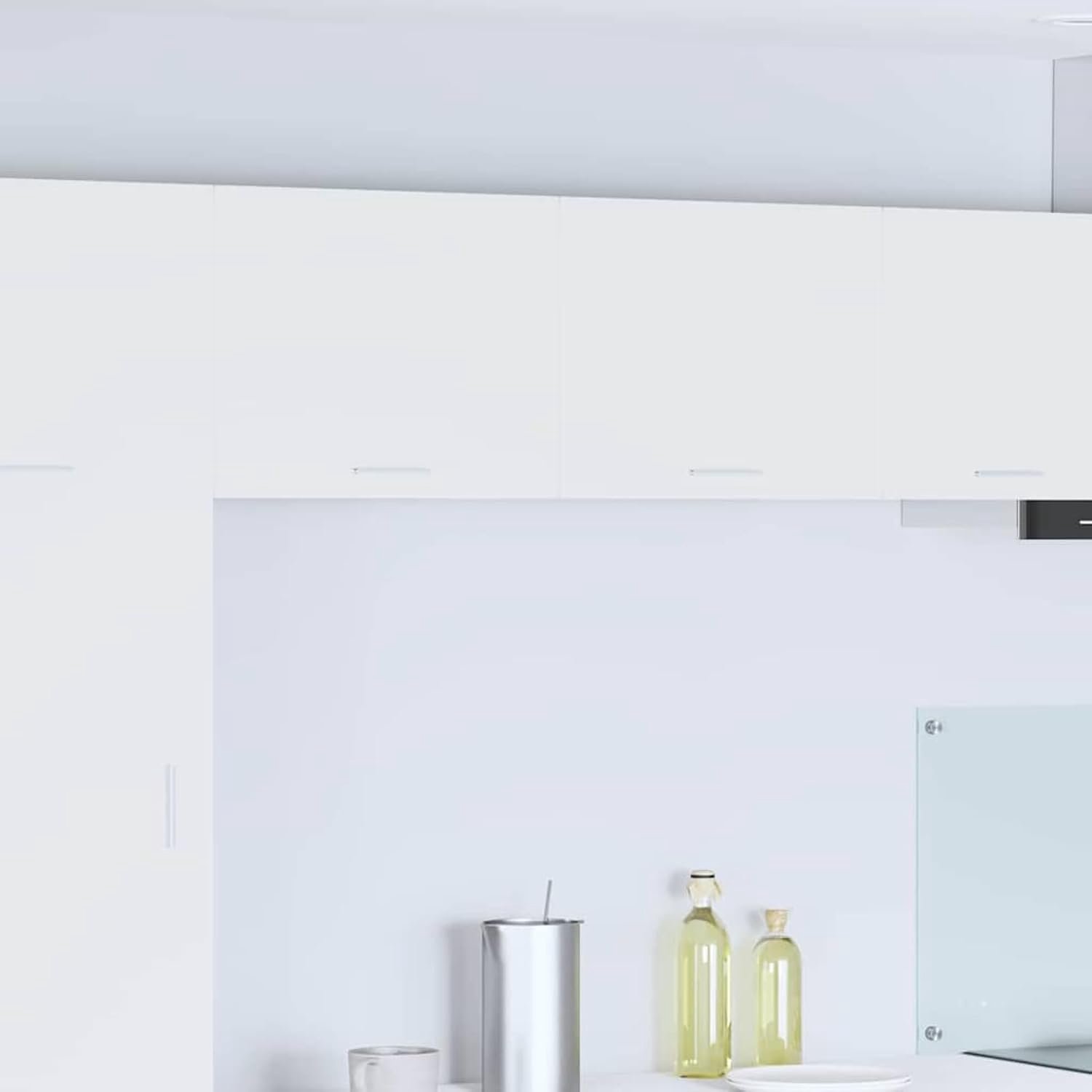 Hangkast, opbergkast, wit, houtmateriaal, 50 × 31 × 40 cm, 1 deur, ideaal voor keukenorganisatie