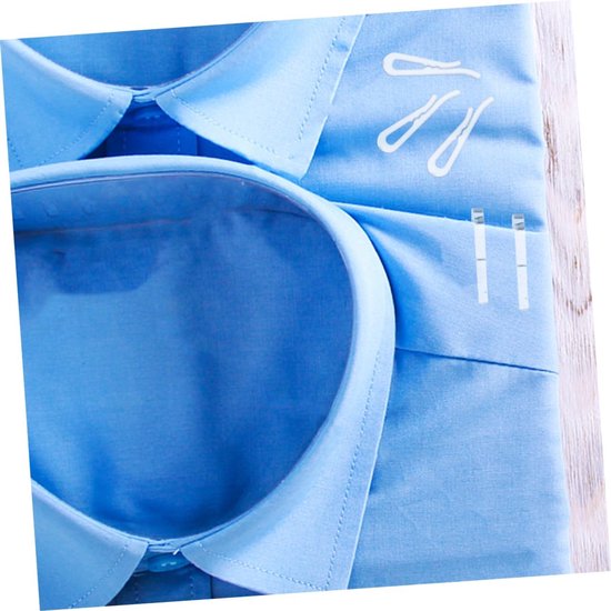 200 Stuks Transparante Plastic Shirt Clips Slip Kleding Klemmen Organisatie van Shirts Jurken Duurzame U Vormige Kledingclips Thuis — afbeelding 2