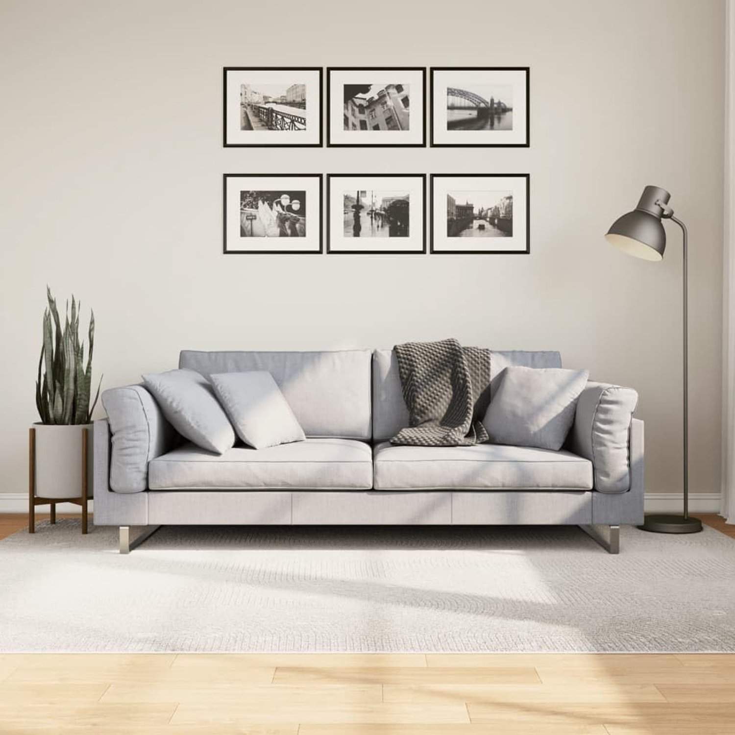 Tapijt IZA laagpolig crème 160x230 cm, geometrisch design, polyester