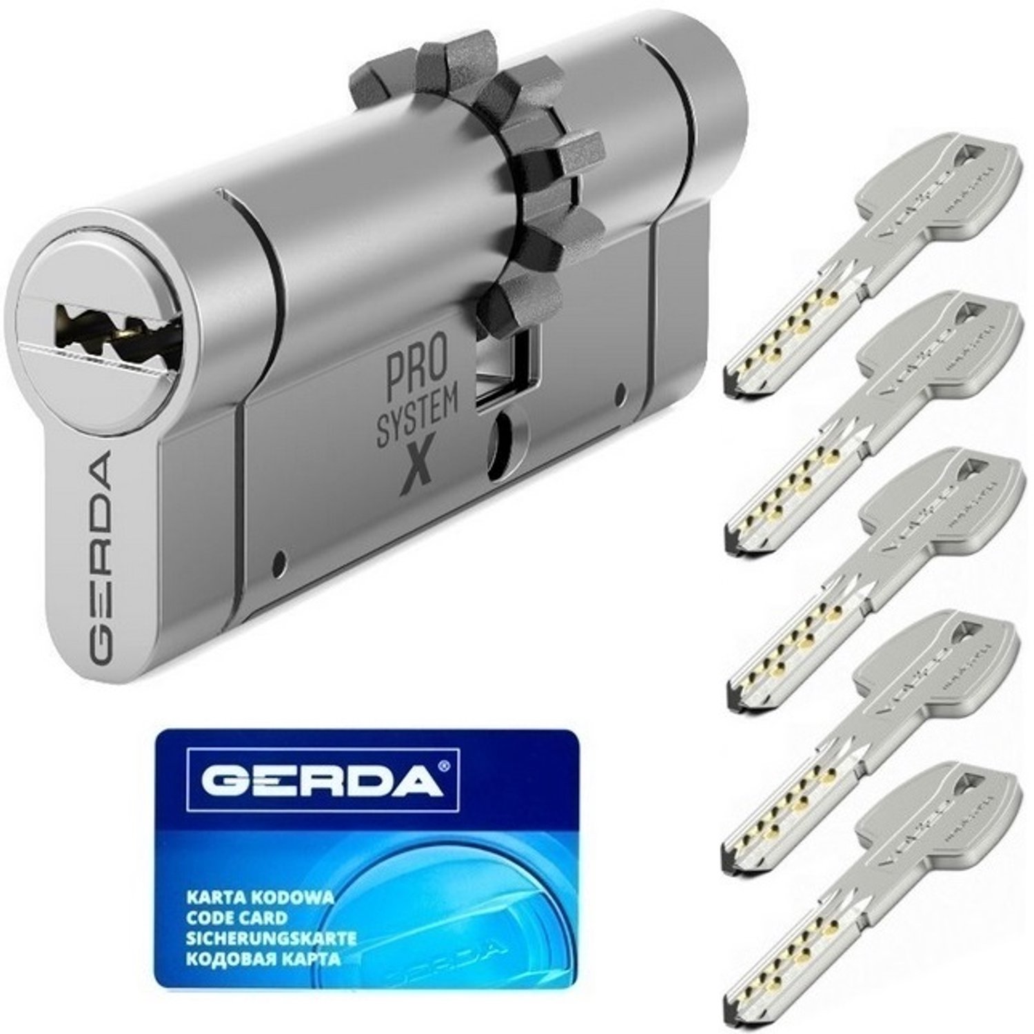 Gerda PRO SYSTEM X Cilinder 35/40mm met Tandwiel - Anti-inbraak