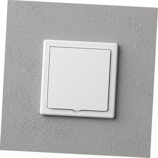 2 Stuks Ultradunne Waterdichte Type Stopcontactafdekking met Flip Beschermklep Kinderveilig voor Balkon Tuin Verhuurwoningen Wit Kunststof voor Thuis Kantoor — afbeelding 3