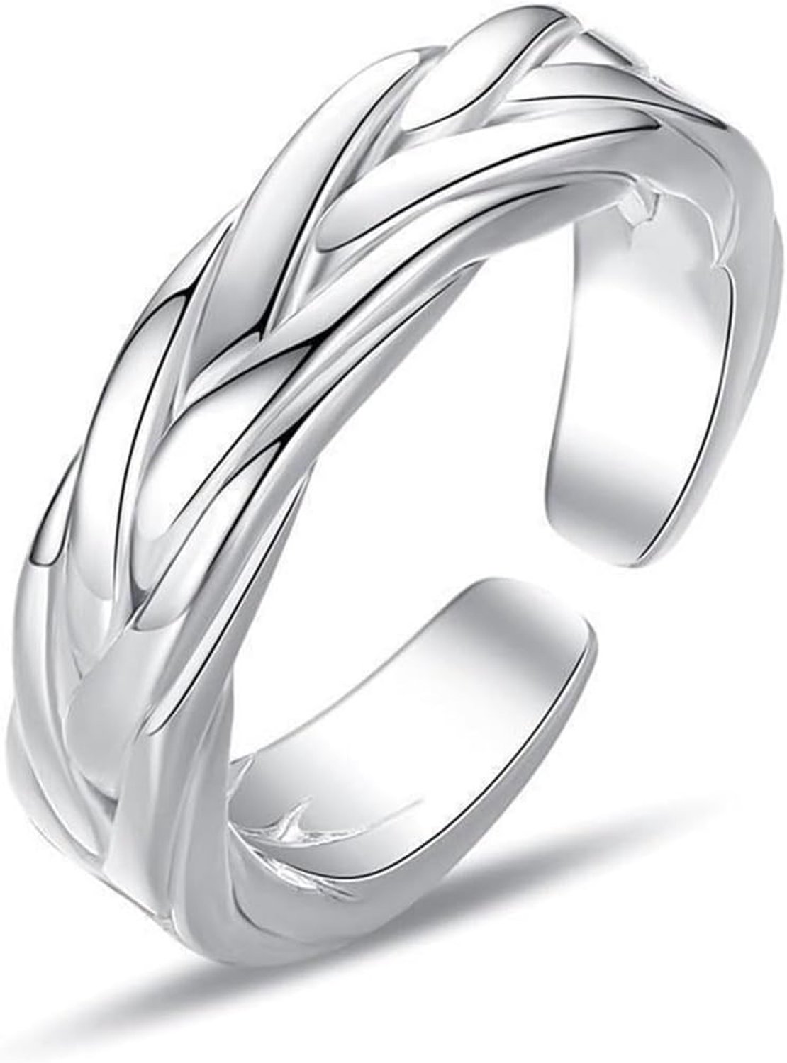 Rings Men,Adjustable Carved Viking Rings Möbiusz/Intertwined/Vine/Crossover Pattern for Men Hypoallergenic High - ShopVlot