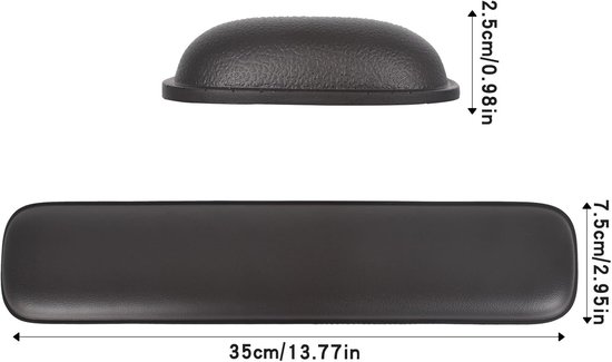 Ergonomische Polssteun van Geheugenfoam, 35 x 7.5 cm, Antislip en Ondersteuning voor PC, Computer en Laptopgebruik — afbeelding 5