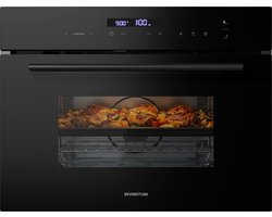 Inventum IMC6044GT Inbouw Combimagnetron - 44L - 900W - Nis 45 cm - Magnetron, Oven en Grill - 13 Programma's - 4 Combistanden - Zwart