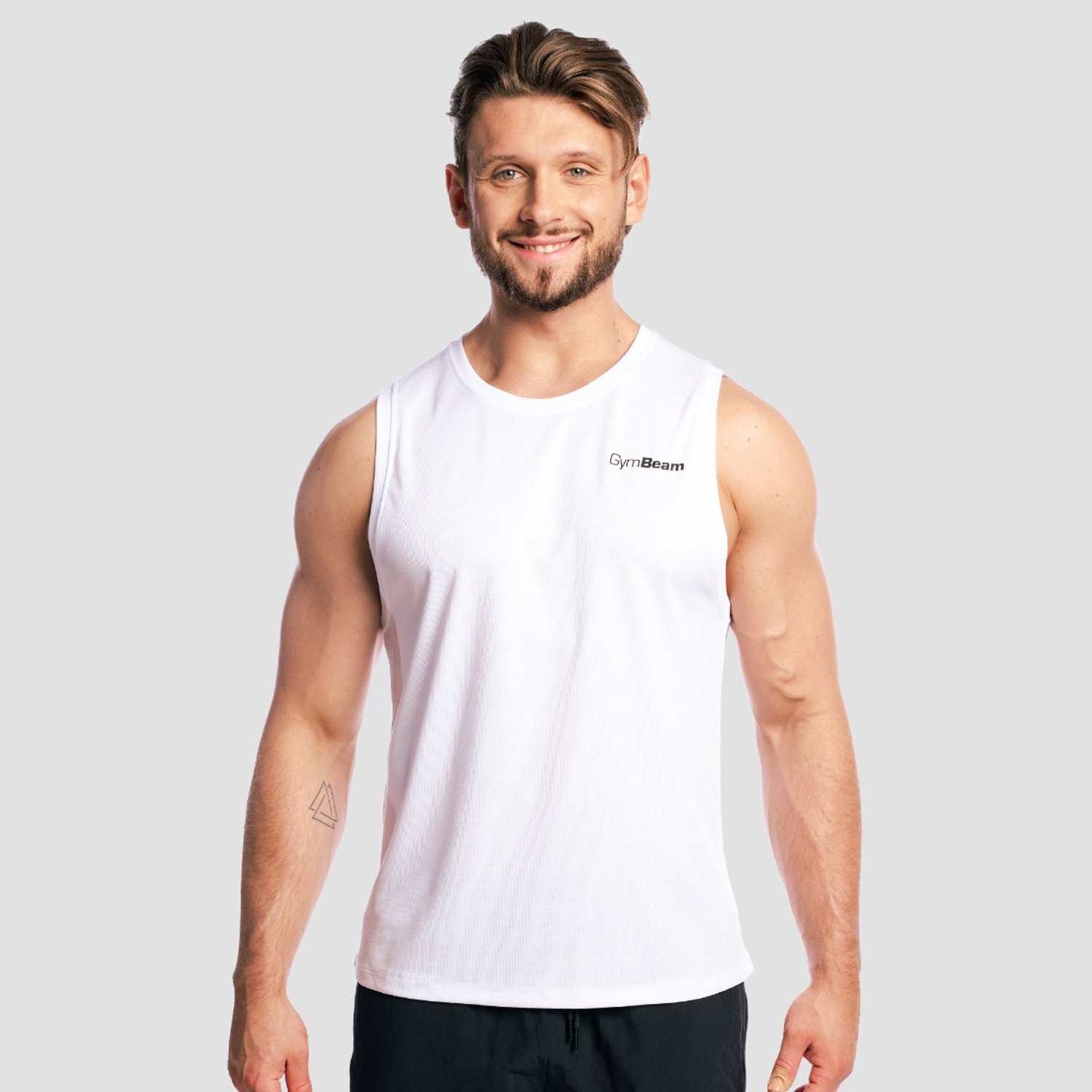 GymBeam Base Mesh Tanktop Wit XL