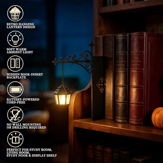 2 stuks planklampen, warm licht, Halloween-decoraties — afbeelding 2