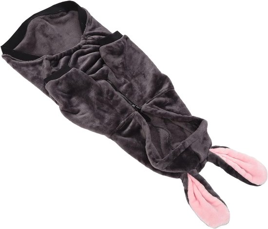 Warme jas voor huisdieren, zachte en dikke schattige winterkleding met capuchon voor middelgrote en grote honden, grijs (4XL) — afbeelding 3