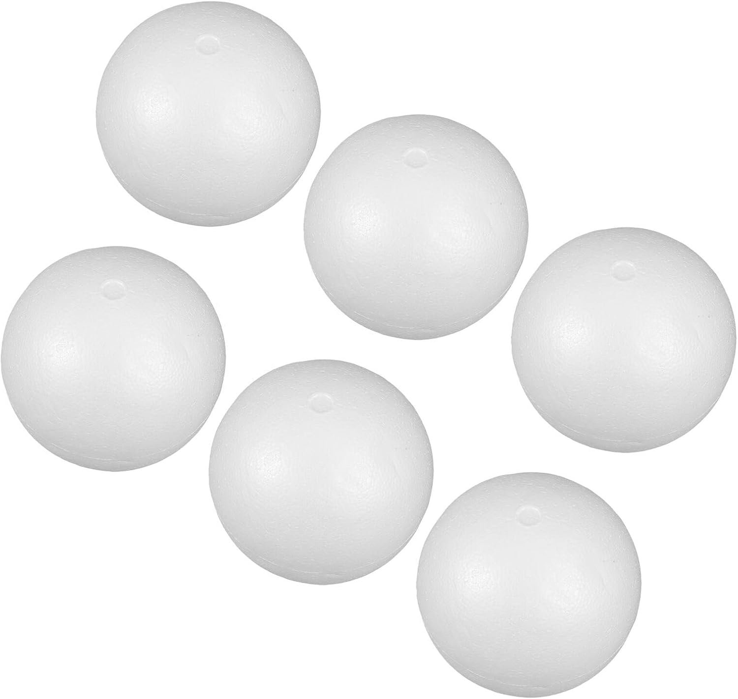 6 Witte Ronde Schuimballen Kerstdecoratie Polystyreen Knutselballen Polystyreen Bollen Schuim Knutselballen Projectballen