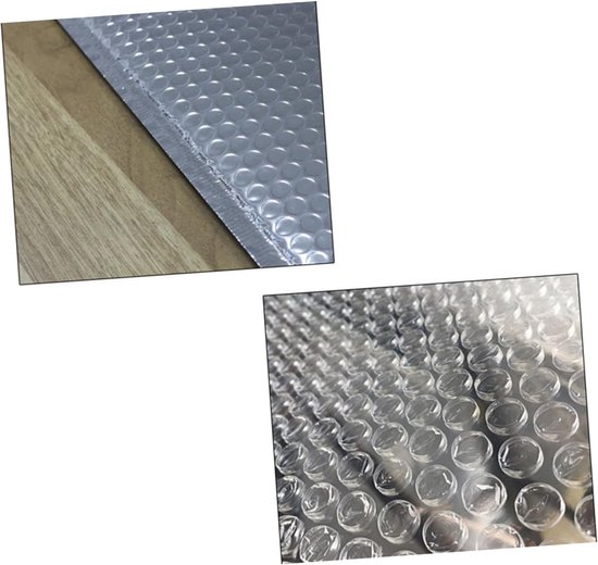 50 Stuks Zilveren Aluminiumfolie Bubbelenvelop Gemakkelijk Te Sluiten Bubbelzak Voor Verzending Stevig — afbeelding 3