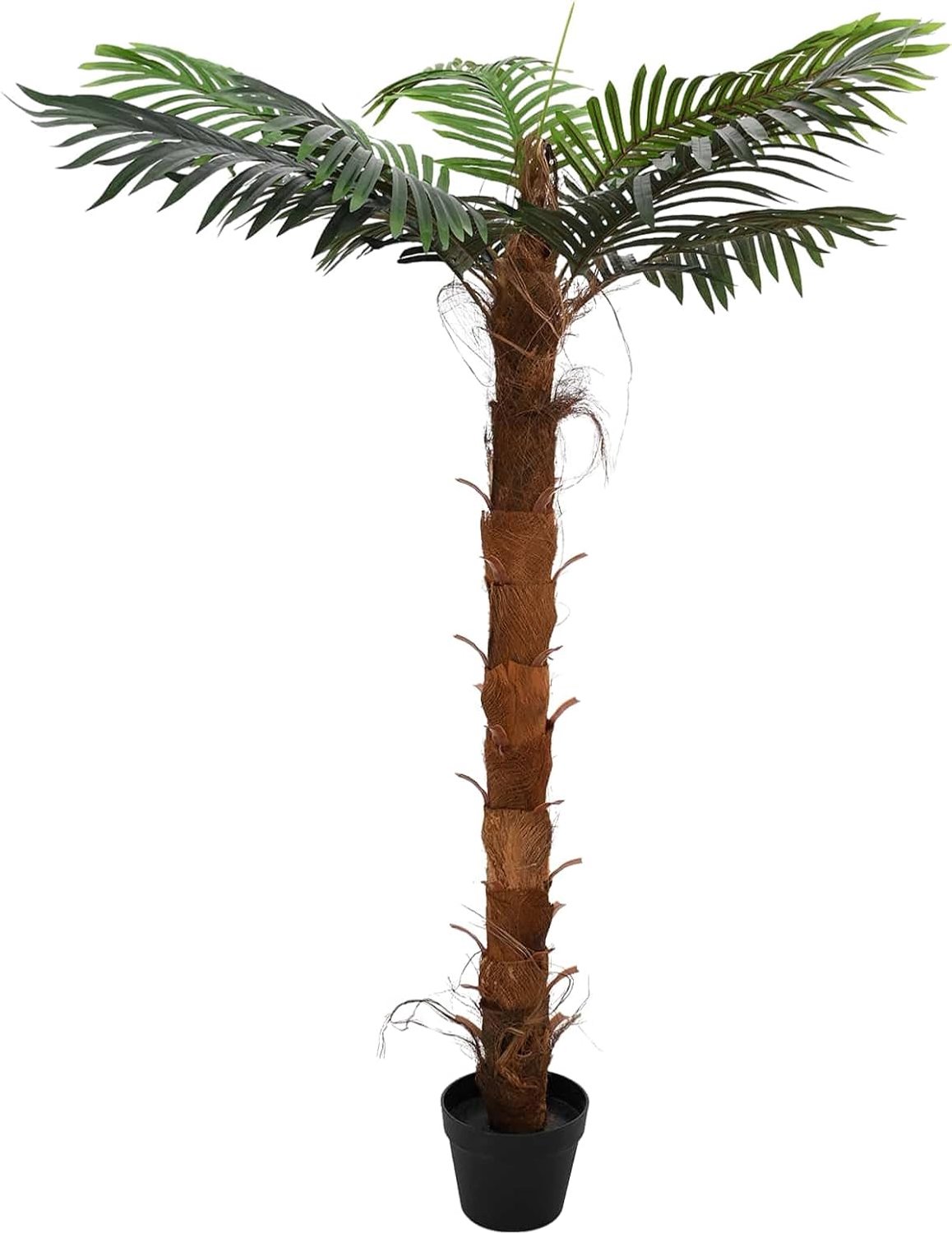Kunstkospalm, 140 cm hoog, decoratieve kunstplant voor woonkamer, kantoor, realistische palmboom, groen