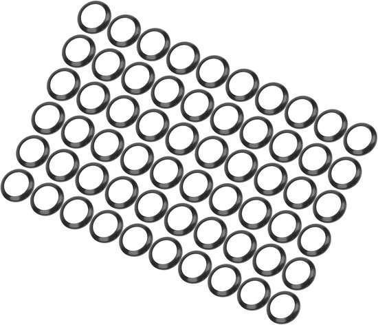 60 stuks 15 mm siliconen afstandhouders (zwarte ringen) voor hengelgrepen. — afbeelding 5