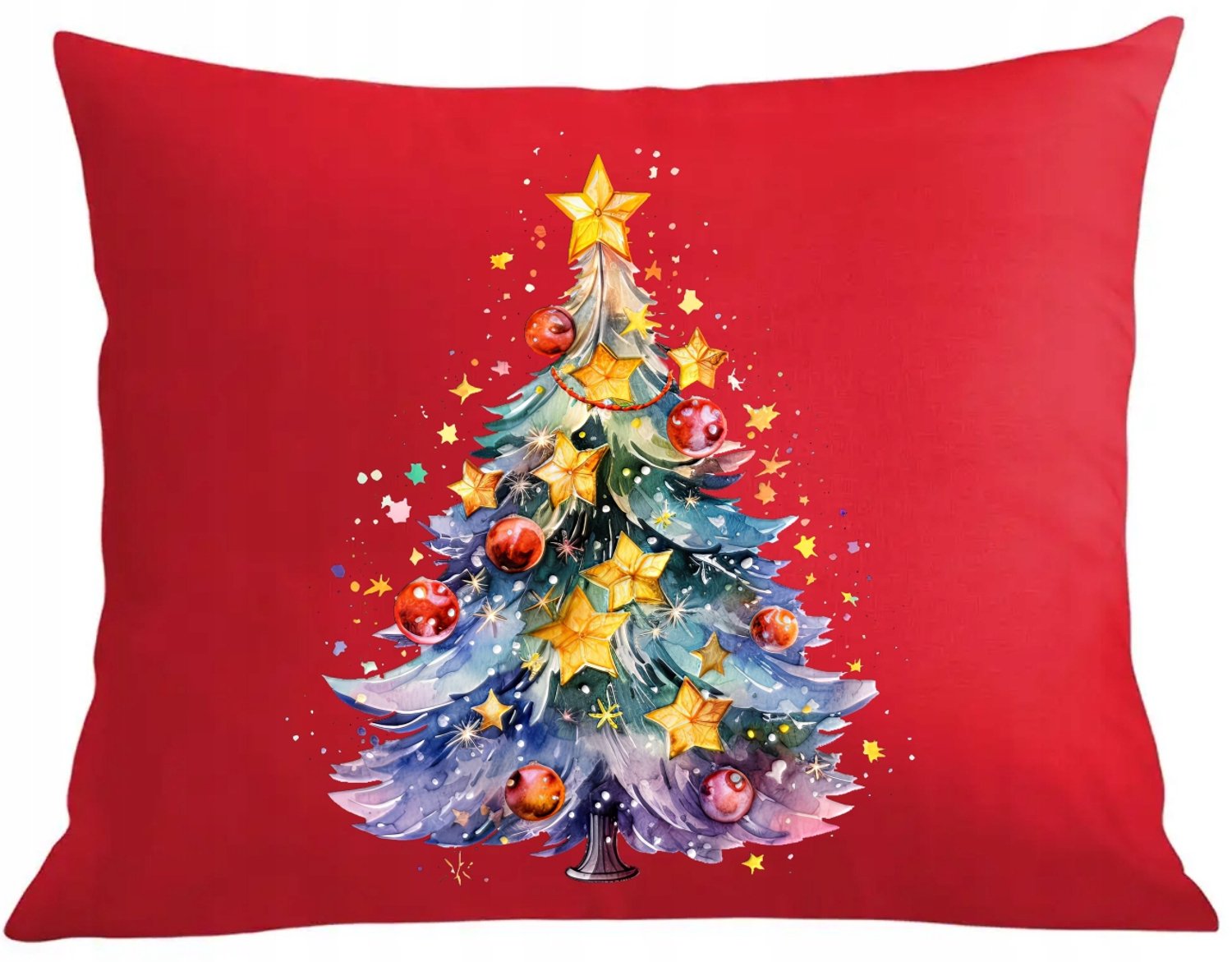 Kerst Kussenhoes met Kerstboom Motief - Diverse Kleuren