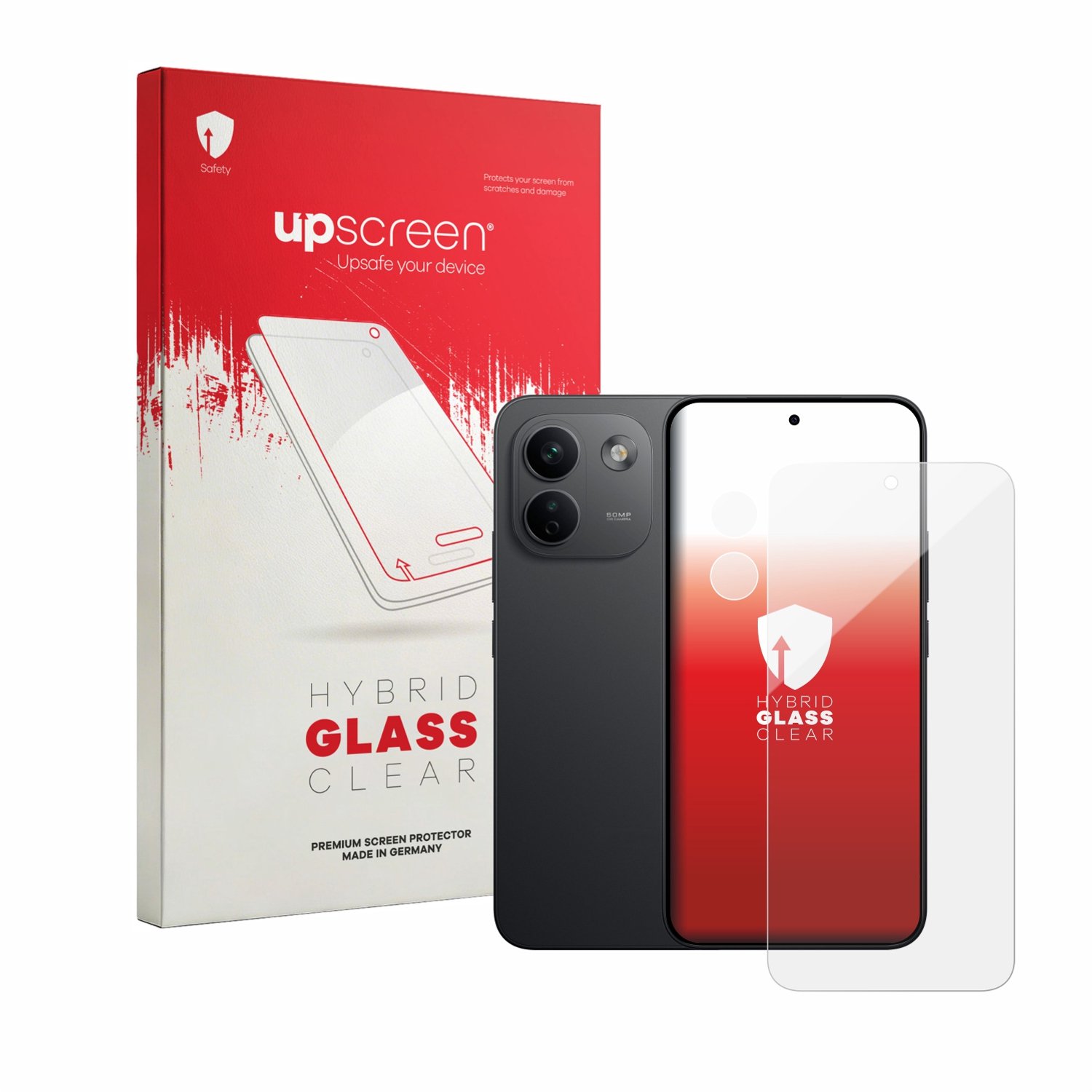 upscreen - Screenprotector voor Xiaomi Redmi Note 17 Pro Max 5G (Voor+Camera) - Folie Beschermfolie Beschermglas transparant