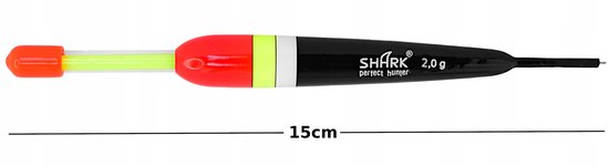 SHARK Balsa Doorvoer Dobber 2.0g / 15cm - Hoge Kwaliteit — afbeelding 4