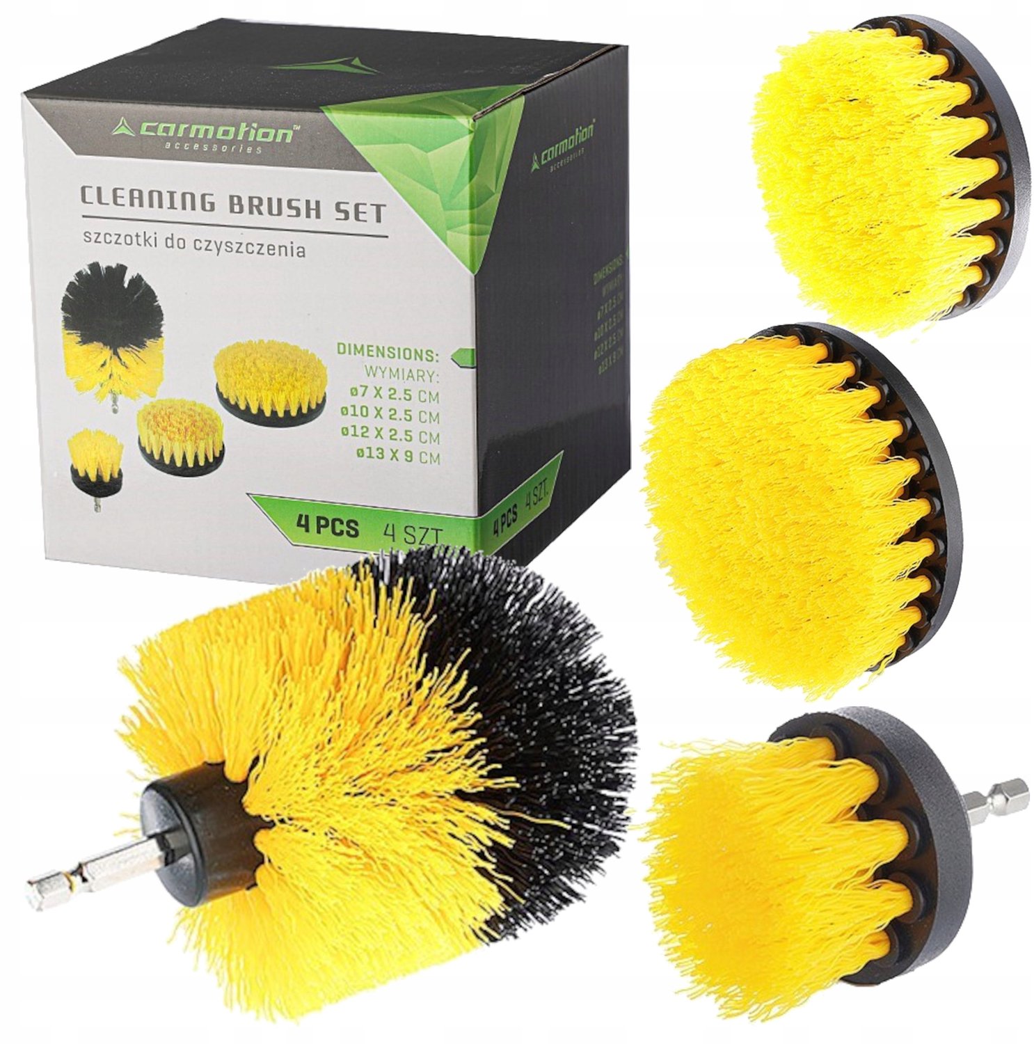 Reinigingsborstels voor Boormachine - Set van 4