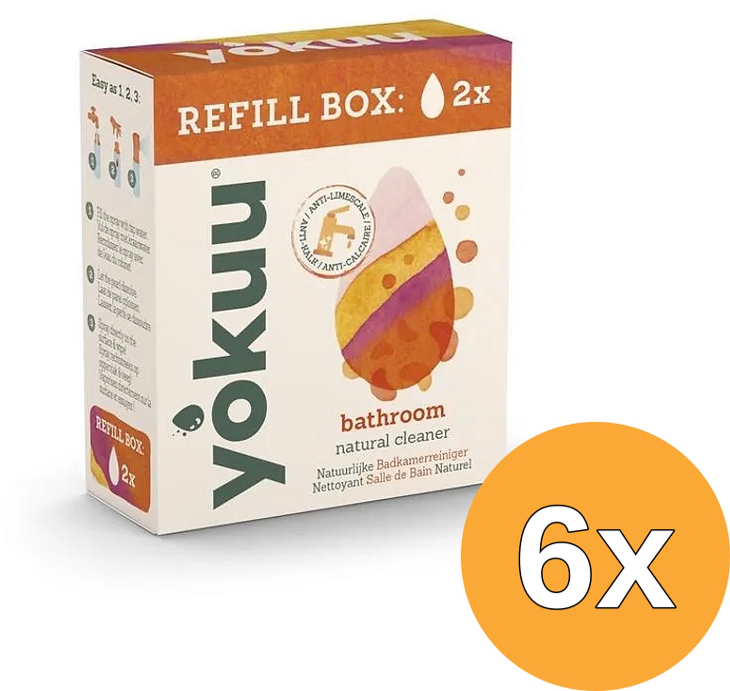 6x Yokuu Badkamerreiniger Navulverpakking (2 stuks)