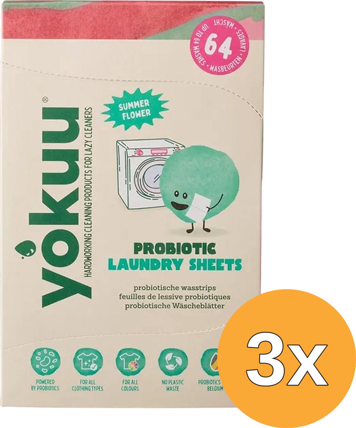 3x Yokuu Wasstrips Zomerbloem (32 stuks)