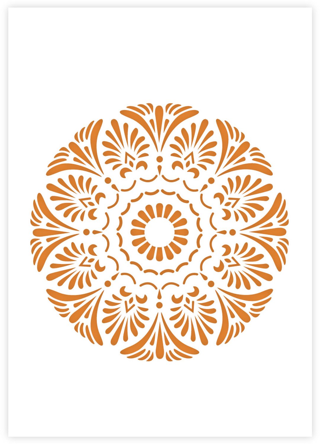 QBIX Mandala Sjabloon A4 Formaat Kunststof - Uitsnede diameter 18cm